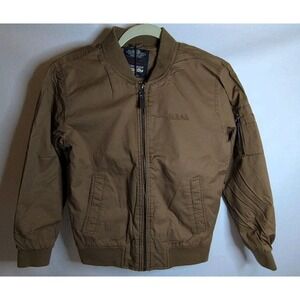 Youth Unisex Winter Jacket With Embroidered NASA Size 8 Light Brown In Color New